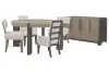 Pulaski Furniture P402230-KIT26 Pulaski Furniture P402230-KIT26 Anderson Park - Round Dining Table With 2 Klismos Dining Chairs, 2 Upholstered Arm Chairs And Sideboard - Moose Trail / Frontier Brown
