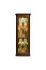 Pulaski Furniture 20205 PFC Curios - Mirrored 4 Shelf Corner Curio Cabinet - Victorian Brown