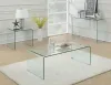 CoasterEssence 705328 Ripley - Rectangular Tempered Bent Glass Coffee Table - Clear