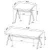 CoasterEssence 753424 Colmar - 3 Piece Engineered Wood Coffee Table Set - Golden Oak