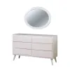 Furniture of America CM7386WH-MO Lennart - Oval Mirror - White