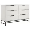 Coaster Fine Furniture 224863 Sonora - 6-Drawer Bedroom Dresser - White