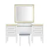 Liberty Furniture 781-BR-VN Reflections - 3 Piece Vanity Set - Pearl White & Rhinestone
