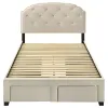 Coaster Fine Furniture 316011F Marianna - 4-Drawer Upholstered Full Storage Bed - Cream