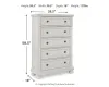 Ashley Furniture B742-46 Robbinsdale - Five Drawer Chest - Antique White