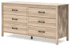 Ashley Furniture EB3929-231 Battelle - Six Drawer Dresser - Tan