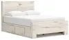 Ashley Furniture B2310B8 Ashley Furniture B2310B8 Lawroy - Queen Panel Bed With 2 Under Bed Storage Units - Light Natural