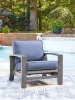 Ashley Furniture PCP418-820 Half Moon Beach - Spring Lounge Chair - Blue / Gray