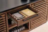 Ashley Furniture H737H1 Ashley Furniture H737H1 Kallari - Credenza With Desk Return - Warm Brown / Black