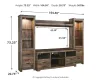 Ashley Furniture W446W2 Ashley Furniture W446W2 Trinell - 4 Pc. - Entertainment Center - 63
