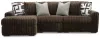 Ashley Furniture 98104S15 Ashley Furniture 98104S15 Midnight-Madness - 3-Piece Sectional With LAF Corner Chaise And Armless Chair - Chocolate