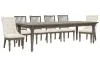 Pulaski Furniture P413240-KIT40 Pulaski Furniture P413240-KIT40 Madison Ridge - Extendable Leg Dining Table With 4 Side Chairs And 2 Host Chairs - Natural Bark