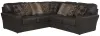 Jackson Furniture Industries 4378/42/62-09 Jackson Furniture Industries 4378/42/62-09 Denali - 2 Piece Italian Leather Match Sectional With 8 Included Accent Pillows - Chocolate