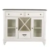 Liberty Furniture 417-CB5444 Allyson Park - Buffet - Wirebrushed White / Charcoal