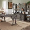Liberty Furniture 466-HOJ-CDS Stone Brook - 3 Piece Home Office Set (Complete Desk) - Rustic Saddle