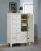 CoasterEssence 201308 Sandy Beach - 8-Drawer Door Chest - Cream White