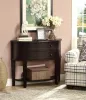 CoasterEssence 950156 Diane - 2-Drawer Demilune Entryway Console Table - Cappuccino