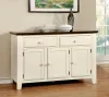 Furniture of America CM3216SV Harrisburg - Server - Vintage White / Dark Oak