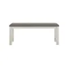Liberty Furniture 182-B900124 Brook Bay - Upholstered Counter Bench - Textured White / Carbon Gray