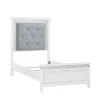 Liberty Furniture 781-YBR-TUB Liberty Furniture 781-YBR-TUB Reflections - Twin Upholstered Bed - Pearl White & Rhinestone