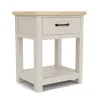 Riverside Furniture 79468 Glenndale - One Drawer Nightstand - Aged White / Wheat