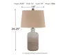 Ashley Furniture L121854 Marnina - Ceramic Table Lamp (Set of 2) - Taupe