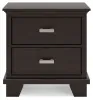 Ashley Furniture B441-92 Covetown - Two Drawer Night Stand - Dark Brown