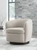 Ashley Furniture A3000786 Annbury - Swivel Accent Chair - Light Beige