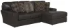 Jackson Furniture Industries 4378/46/76-09 Jackson Furniture Industries 4378/46/76-09 Denali - 2 Piece Italian Leather Match Sofa Chaise With Right Side Facing Chaise - Chocolate