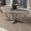 Liberty Furniture 154-OT1010 Greystone Mill - Oval Cocktail Table - Stone White Wash / Wirebrush Distressing