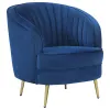 CoasterEssence 506861-S3 Sophia - 3 Piece Upholstered Channel Tufted Sofa Set - Blue