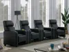 CoasterEveryday 600181-S4A Toohey - 7 Piece 4-Seater Upholstered Tufted Recliner Living Room Set - Black