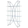 CoasterEssence 910050 Larson - 4-Shelf Glass Bookshelf - Chrome