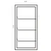 CoasterEssence 961631 Oriel - Rectangular 3-Shelf Wall Mirror - Silver