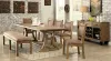 Furniture of America CM3829BN Gianna Fabric Bench - Rustic Oak / Brown