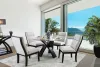 Furniture of America CM3393RT-TABLE Jasmin - Round Dining Table - Black / White