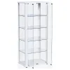 Coaster Fine Furniture 950399 Aero - 5-Shelf Display Curio Cabinet With LED Lighting - White