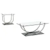 Coaster Fine Furniture 704988-S2 Danville - 2 Piece Glass Top Coffee And End Table Set - Chrome