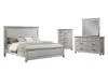 New Classic 00-B3941-24C New Classic 00-B3941-24C Silver Sands - 6/0 California King 4 Piece Bedroom Set (Bed, Dresser, Mirror, Chest) - Gray