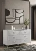 Coaster Fine Furniture 215793 Cassia - 6-Drawer Bedroom Dresser Cabinet - White High Gloss