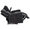 Coaster Fine Furniture 610155P Kennett - Chenille Upholstered Power Reclining Loveseat - Dark Gray