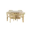 New Classic 60-G6201-D4C Sedona - 5 Piece Round Patio Dining Table With 4 Patio Chairs - Natural