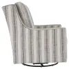 Ashley Furniture A3000207 Kambria - Swivel Glider Accent Chair - Ivory / Black