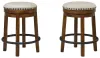 Ashley Furniture D546-124 Valebeck - UPH Swivel Stool  - Brown / Black