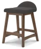 Ashley Furniture D615-224 Ashley Furniture D615-224 Lyncott - Upholstered Barstool (Set of 2) - Charcoal / Brown