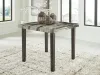 Ashley Furniture PCD581-13 Jeshina - Square Dining Room Counter Table - Dark Brown / Beige