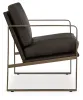 Ashley Furniture A3000763 Bradett - Accent Chair - Dark Brown / Gold Finish