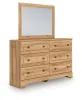 Ashley Furniture PCB1075B1 Ashley Furniture PCB1075B1 Aleaport - Dresser and Mirror - Warm Brown
