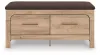Ashley Furniture PCB1360-09 Kinlanni - Bedroom Upholstered Storage Bench - Tan / Brown