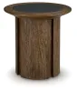 Ashley Furniture T563-6 Ashley Furniture T563-6 Dontayne - Round End Table - Warm Brown